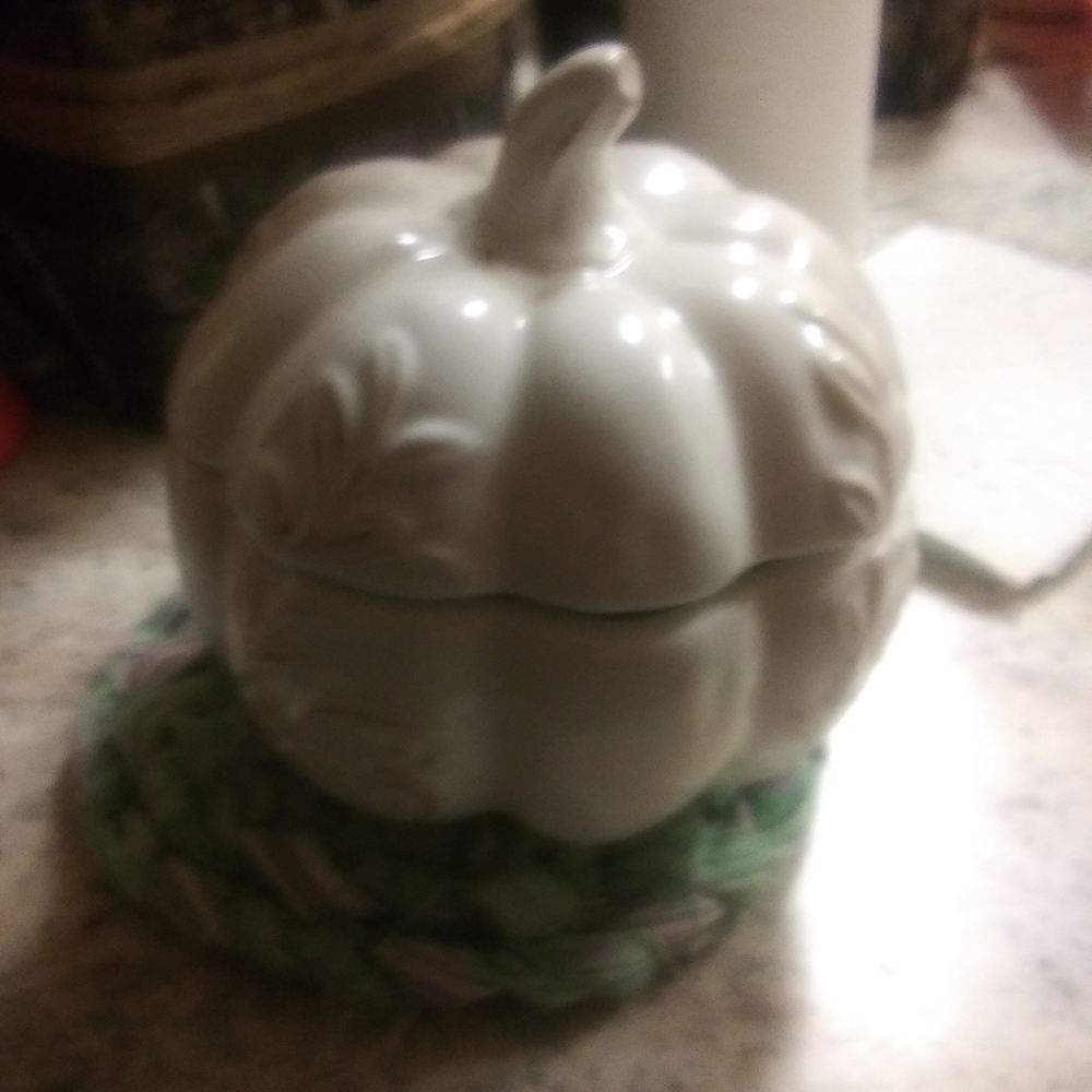 White pumpkin dish(FREE with any 3or more bundles)